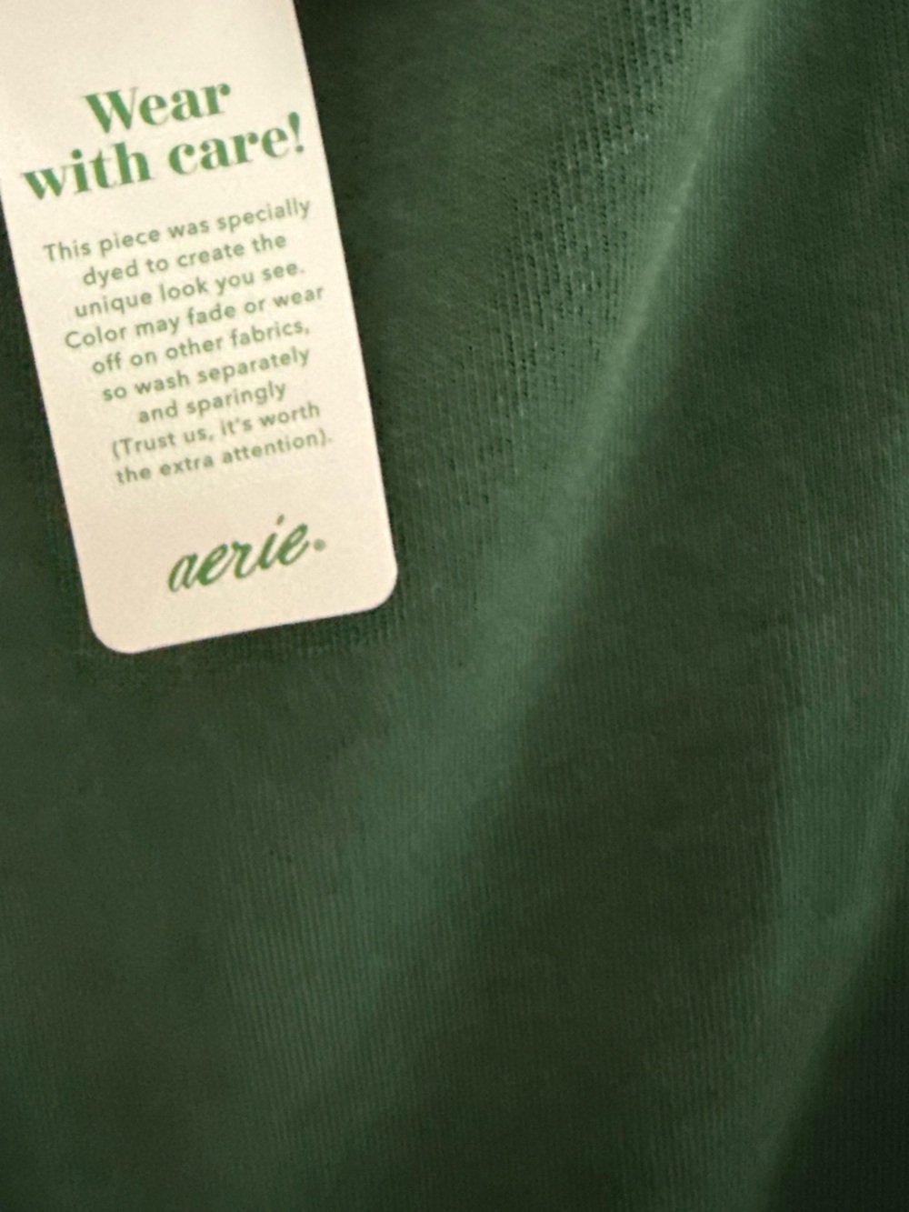 Aerie Green Soft Knit Romper Women’s Small Tie Waist Lounge Casual NWT - Picture 6 of 6